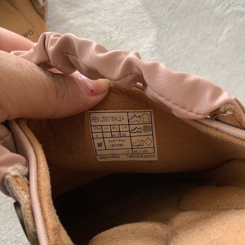 EARTH Origins Dusty Pink Leather Mules, Ren- 256076WLEA - Picture 5 of 5